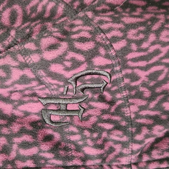 Harley-Davidson Women's Purple Cheetah Print Fleece Jacket Size Medium - Picture 2 of 12